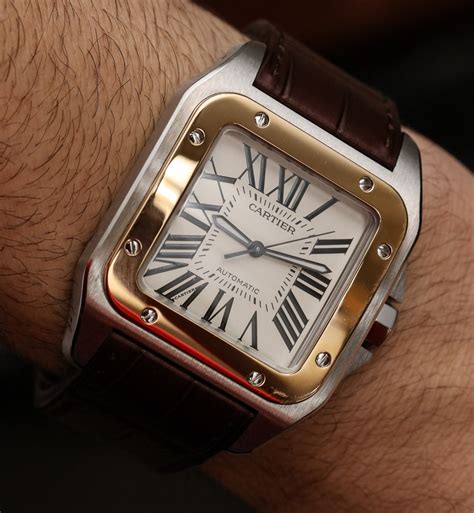 cartier herrenuhr santos|cartier santos 100 watch.